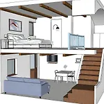 Duplex Vieille - Sea View Апартаменти Мантон